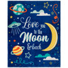 MOON & BACK (SPACE) SOFT PLUSH 50X60IN BLANKET