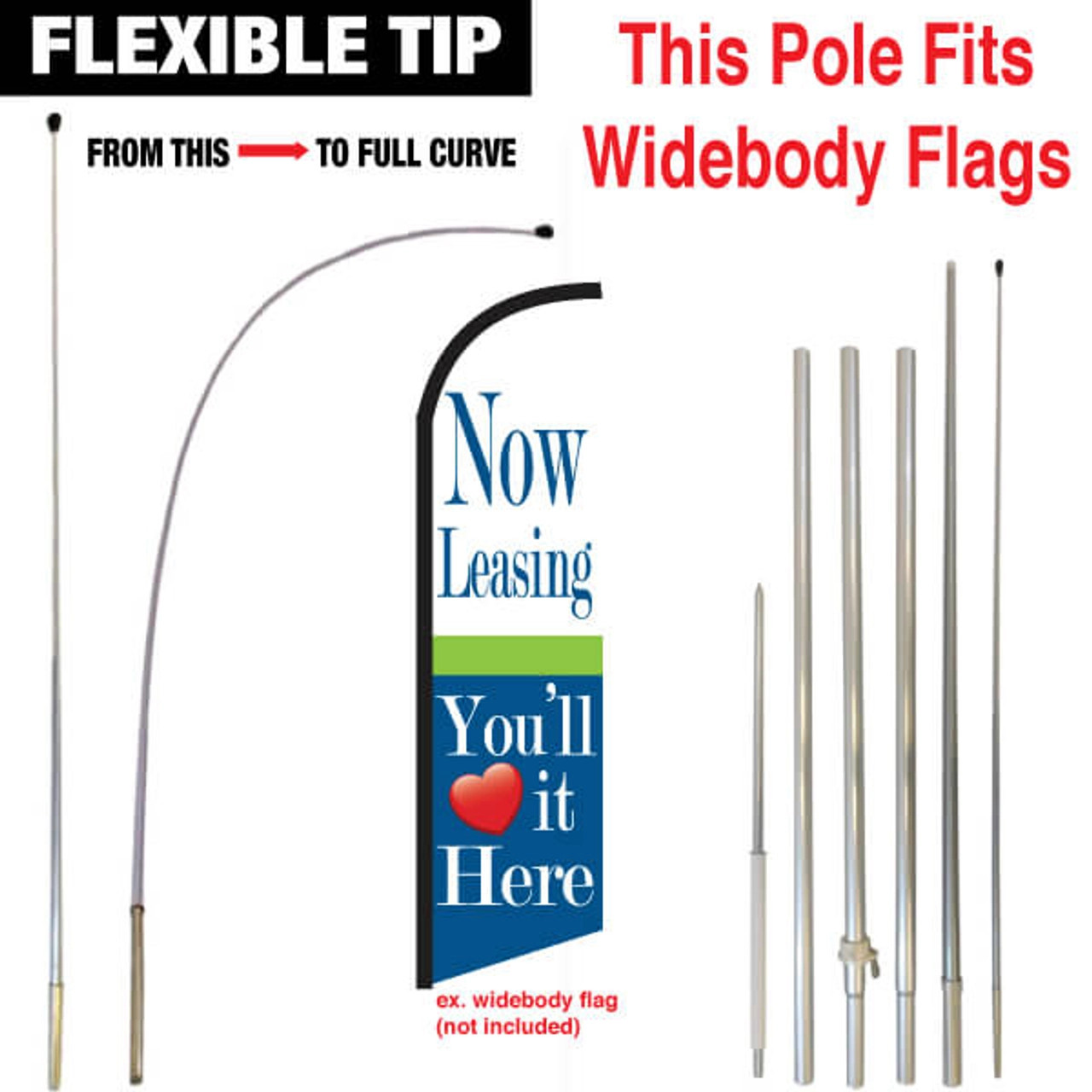 Flagpole Kit for Widebody Windleaser Flags