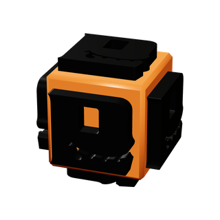 Black and orange Little Monster cube