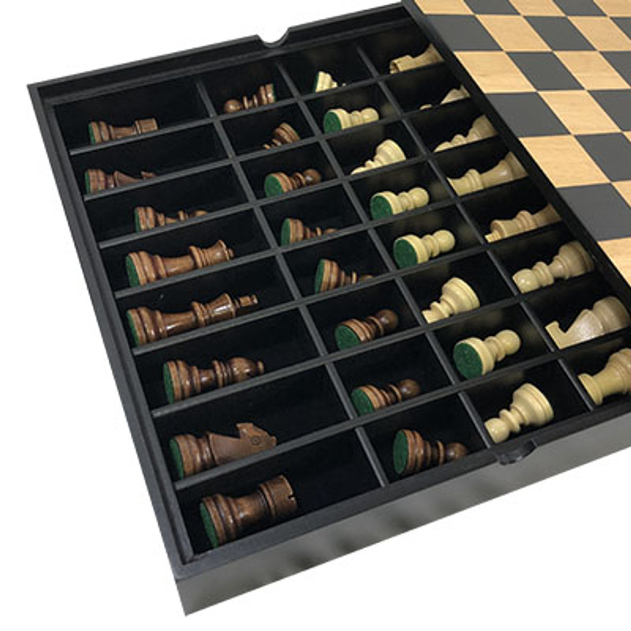 Classic Collection Black and Maple Chess Set