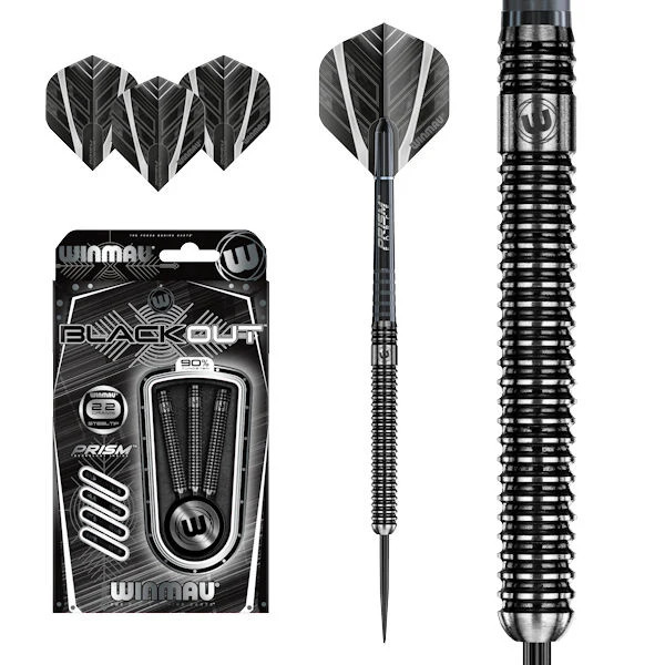 WINMAU ワンタンスペシャル 90%TUNGSTEN 1083_Blackout_22g_Steeltip-