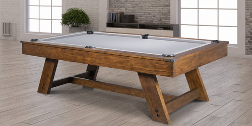 Legacy Barren Pool Table with a light grey felt finish in a modern space.