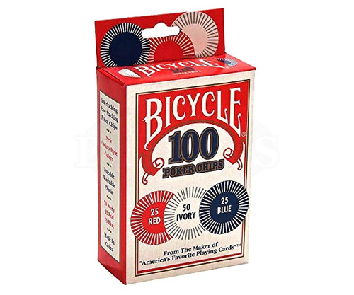 Bicycle Poker Chips 100pc pack