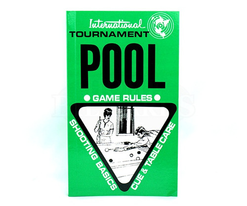 International Tournament Pool Game Rules book displayed.