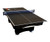 Table tennis table conversion top on a pool table.