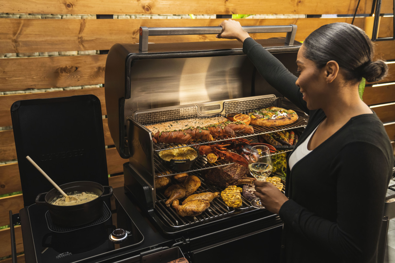 Cooking a full meal on a Traeger Timberline XL