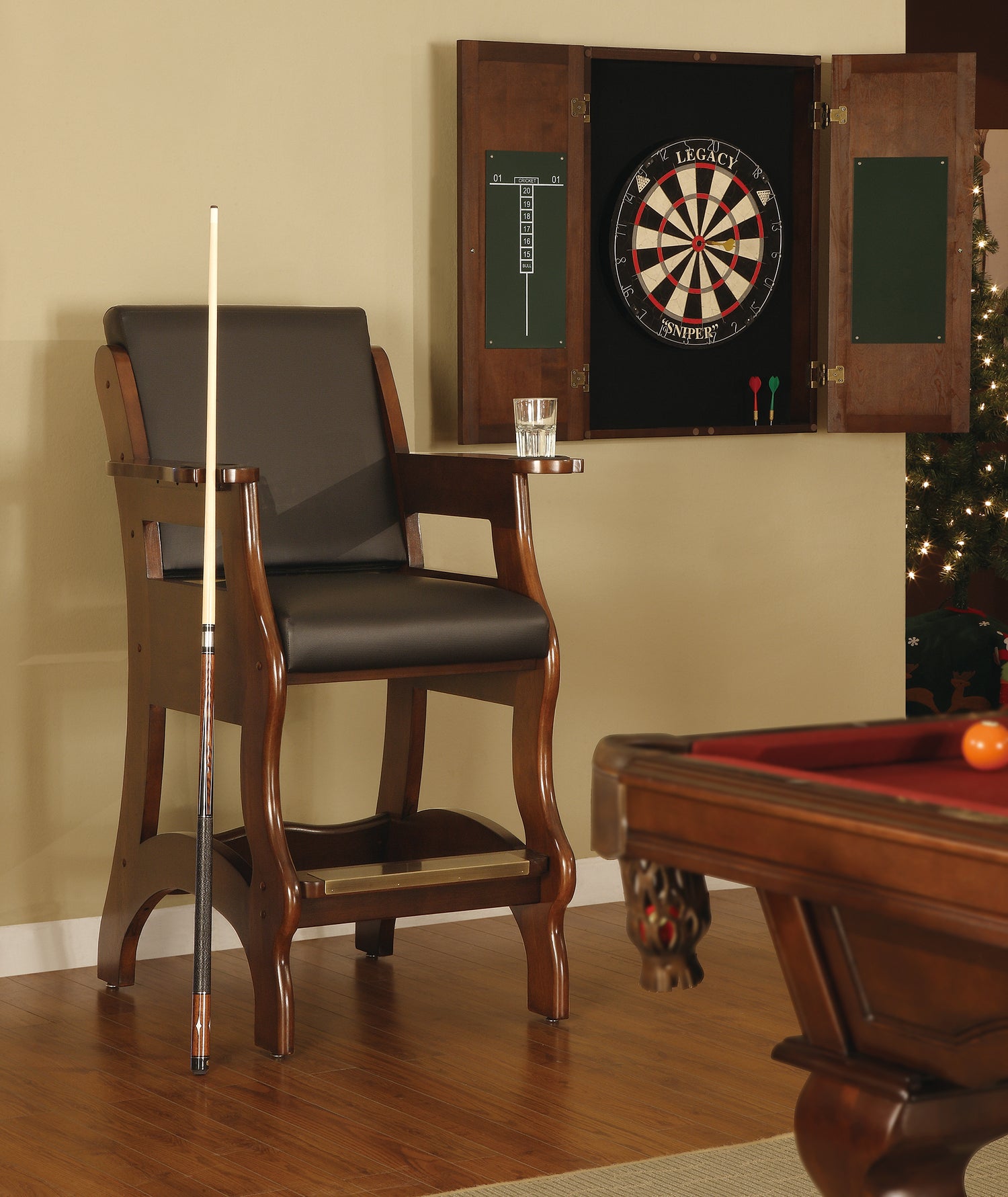 Legacy Elite spectator chair in a furnished games room