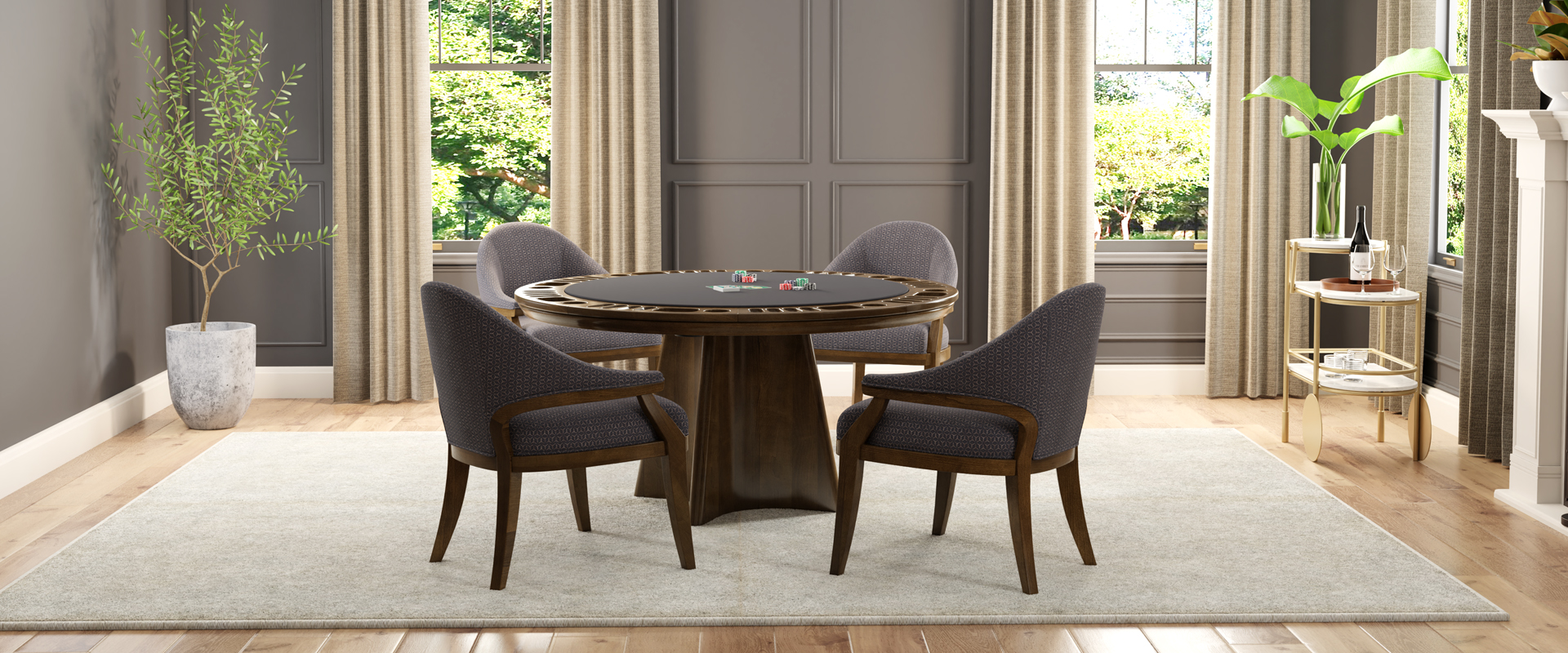 California House Rincon games table and chairs