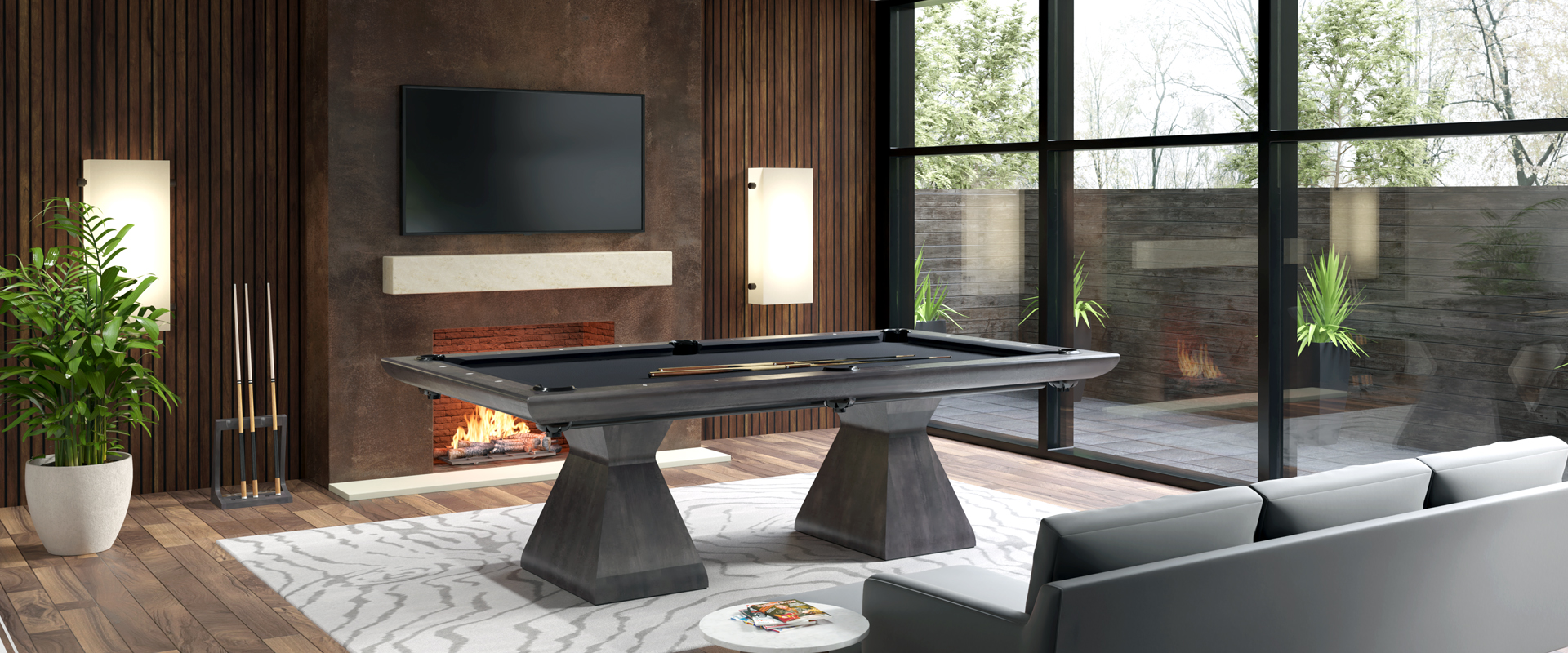 California House Cypress pool table in a modern games room