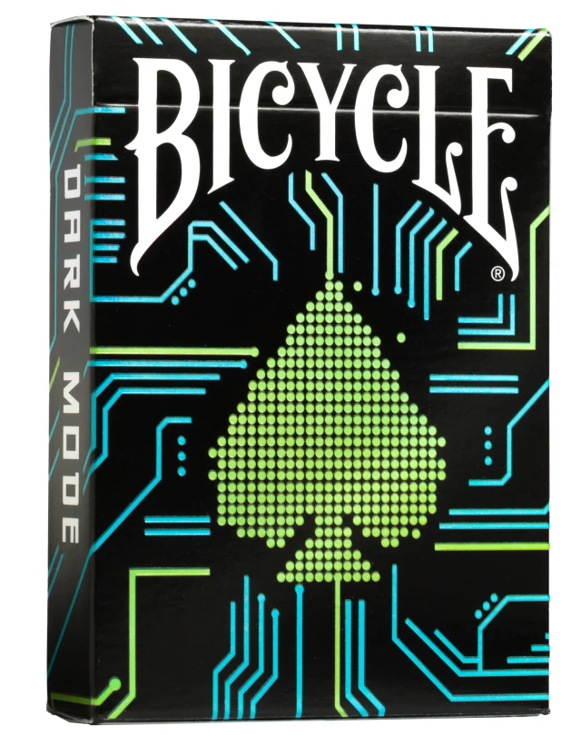 Bicycle Dark Mode Playing Cards box with black and silver artwork.