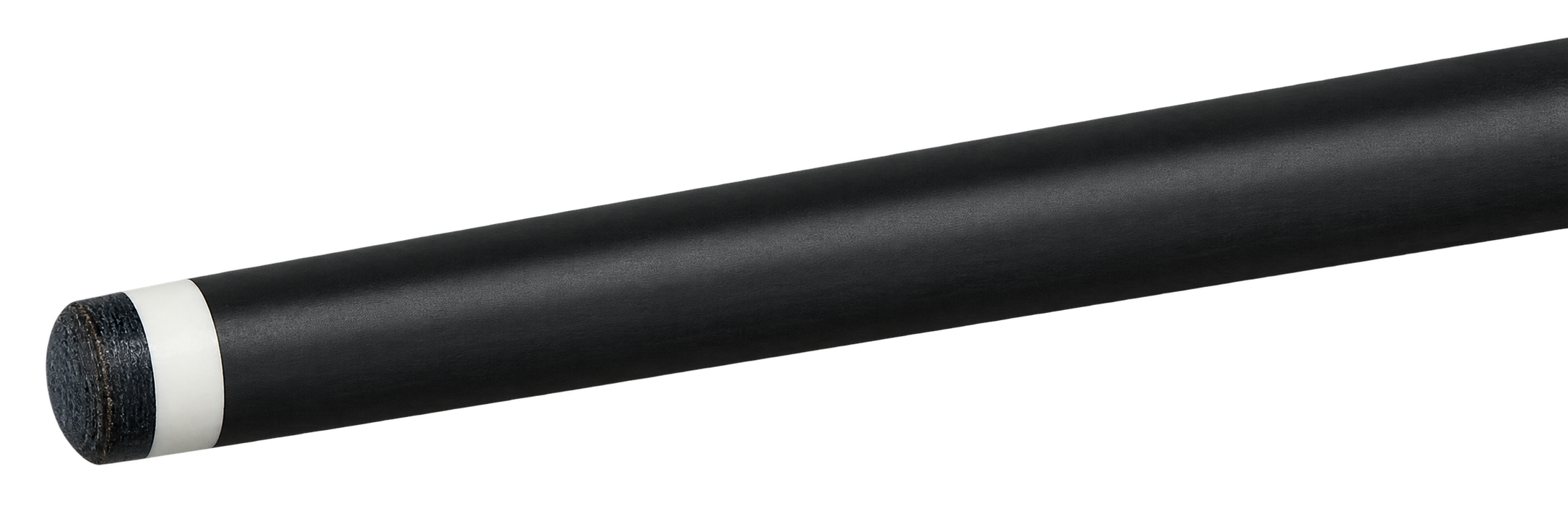 Storm carbon playing shaft with soft black leather tip pointing upward
