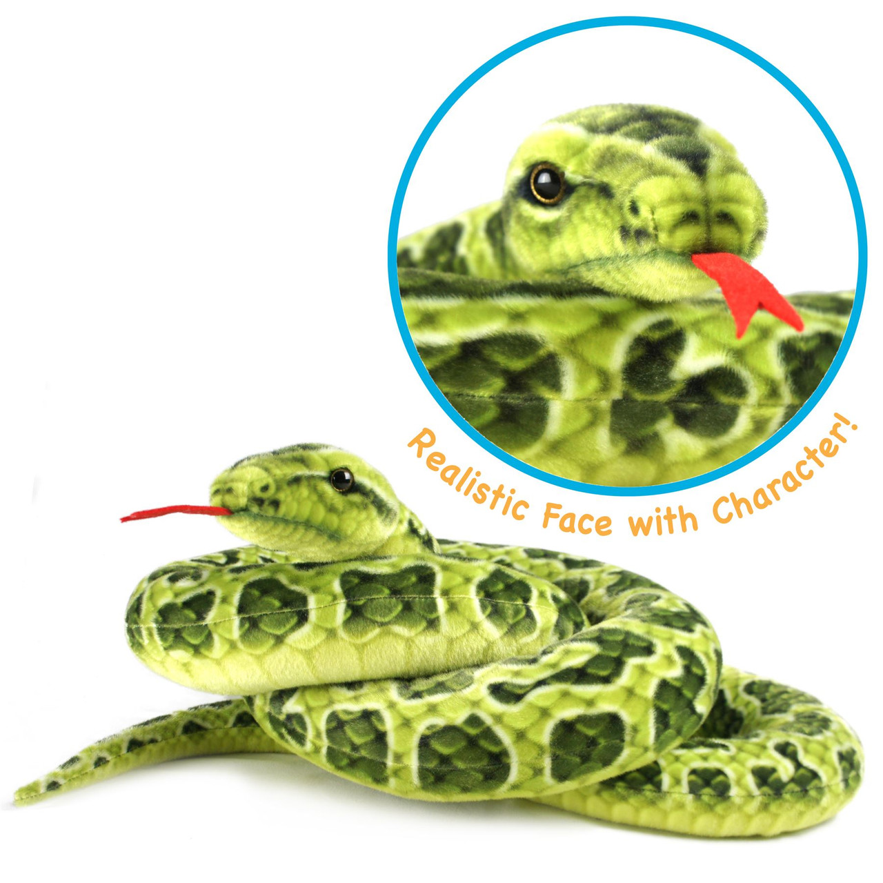 Gustavo the Green Anaconda | 100 Inch Stuffed Animal Plush Snake | by ...