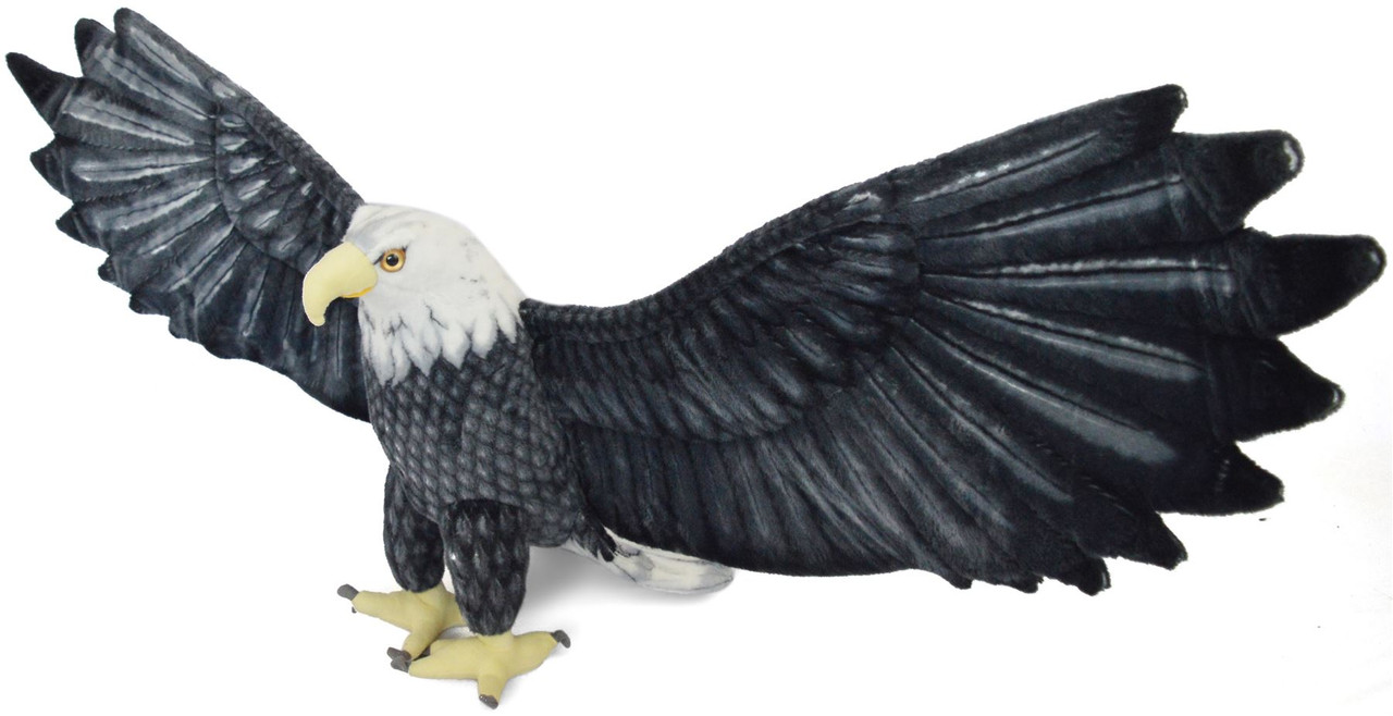 Barry the Bald Eagle, Over 4 1/2 Foot Wingspan Giant Stuffed Animal Plush  Jumbo American Eagle, Shipping from Texas