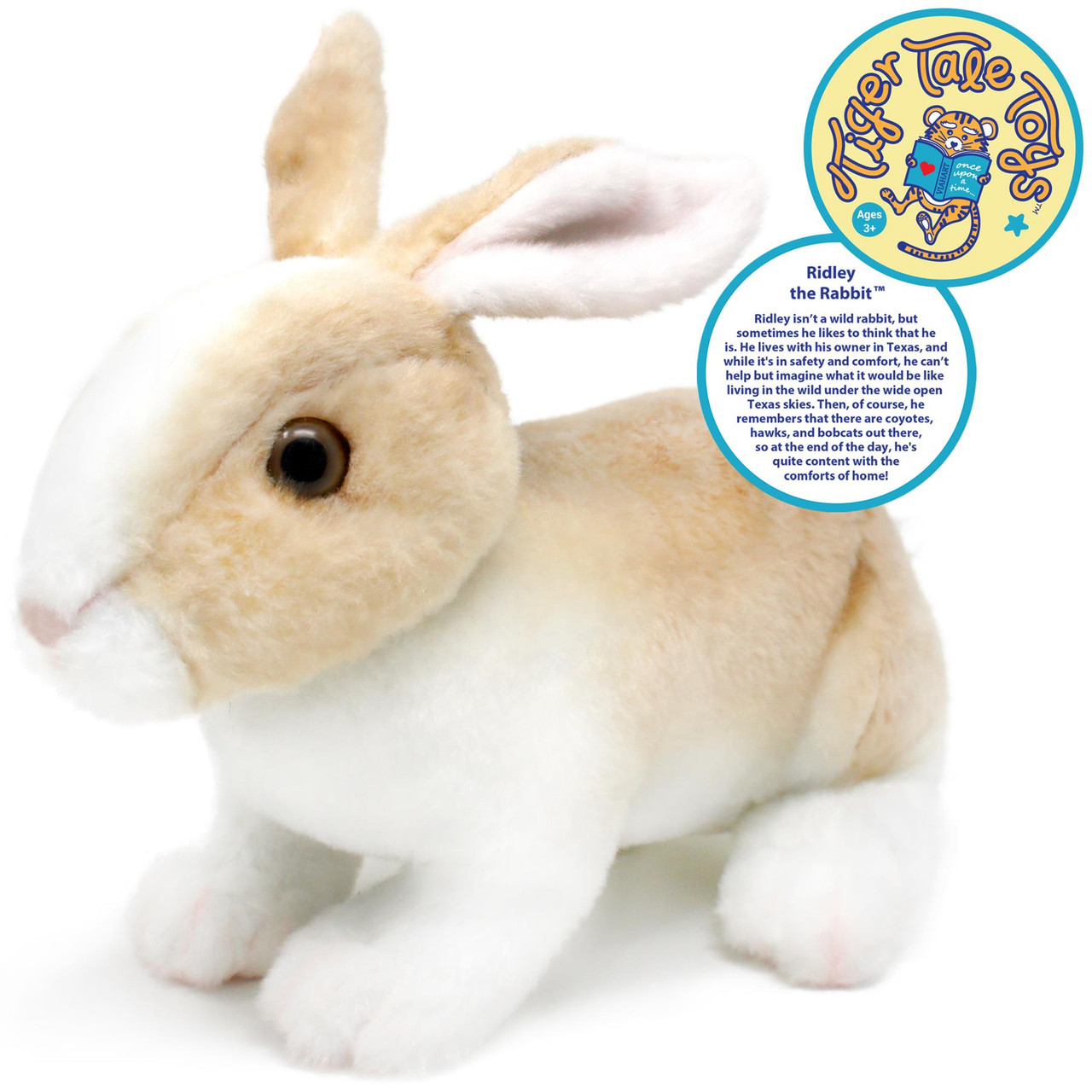 VIAHART Ridley The Rabbit - 11 inch Realistic Stuffed Animal Plush Bunny - by Tiger Tale Toys