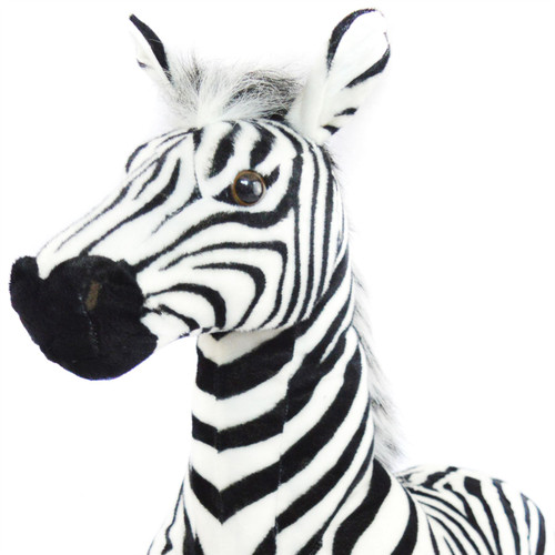 big zebra stuffed animal