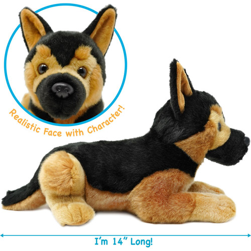 Gretchen the German Shepherd, 12 Inch (Not Including Tail Measurement!)  Stuffed Animal Plush Dog