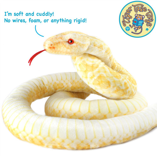 Alba the Albino Burmese Python | 100 Inch Long Stuffed Animal