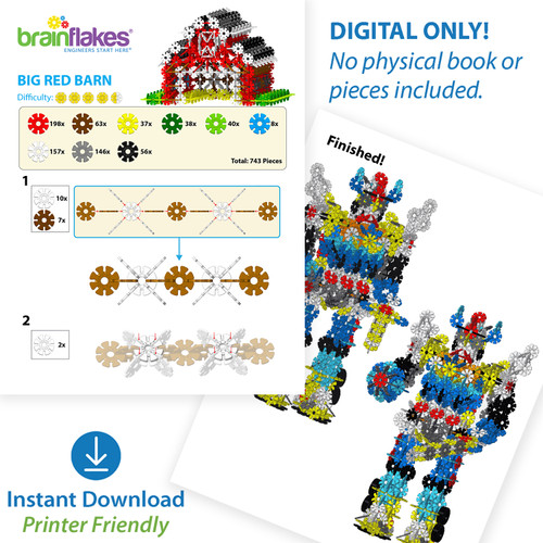 Brain Flakes 13 in 1 DIGITAL Building Instructions Super Bundle All 2023 Designs DIGITAL Viahart Educational Toy Company