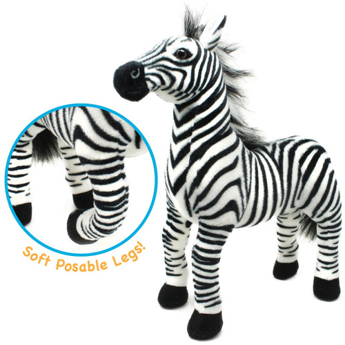 Zebenjo The Zebra | 16 Inch Stuffed Animal Plush | By