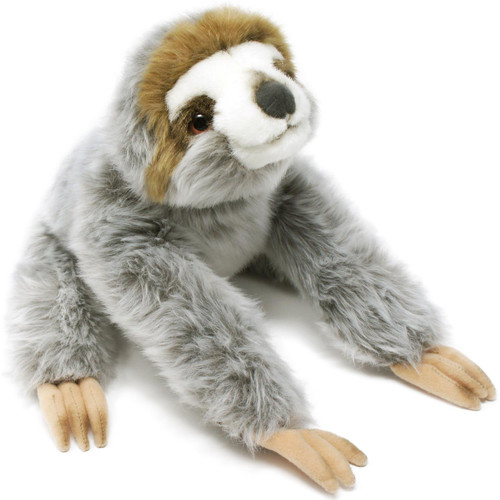sloth with stuffed animal