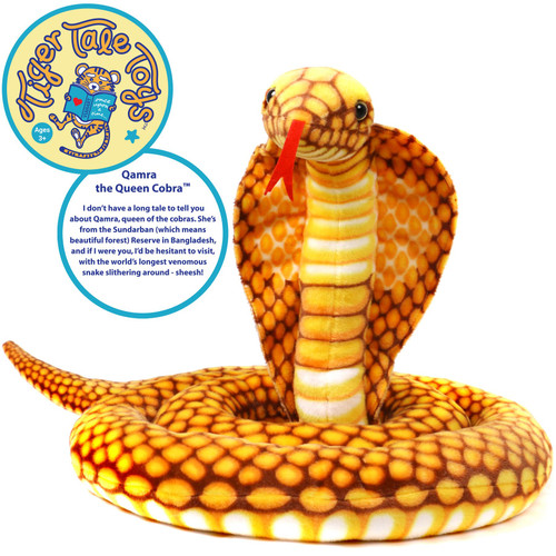 Qamra the Queen Cobra  9 Foot Long Big Snake Stuffed Animal