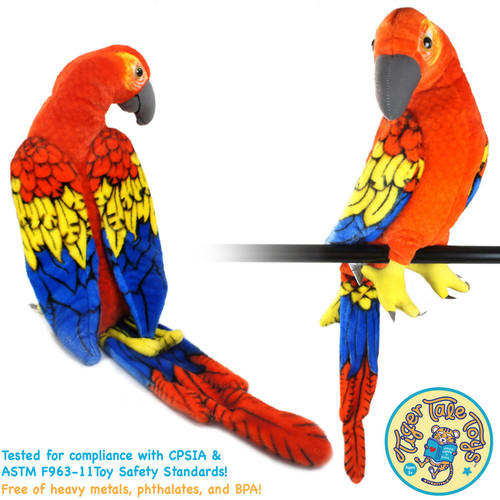 Miguelita the Macaw | 16 Inch Large Parrot Stuffed Animal Plush