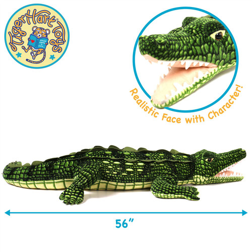 Kuwat The Saltwater Crocodile 56 Inch Stuffed Animal Plush By TigerHart Toys Viahart Educational Toy Company