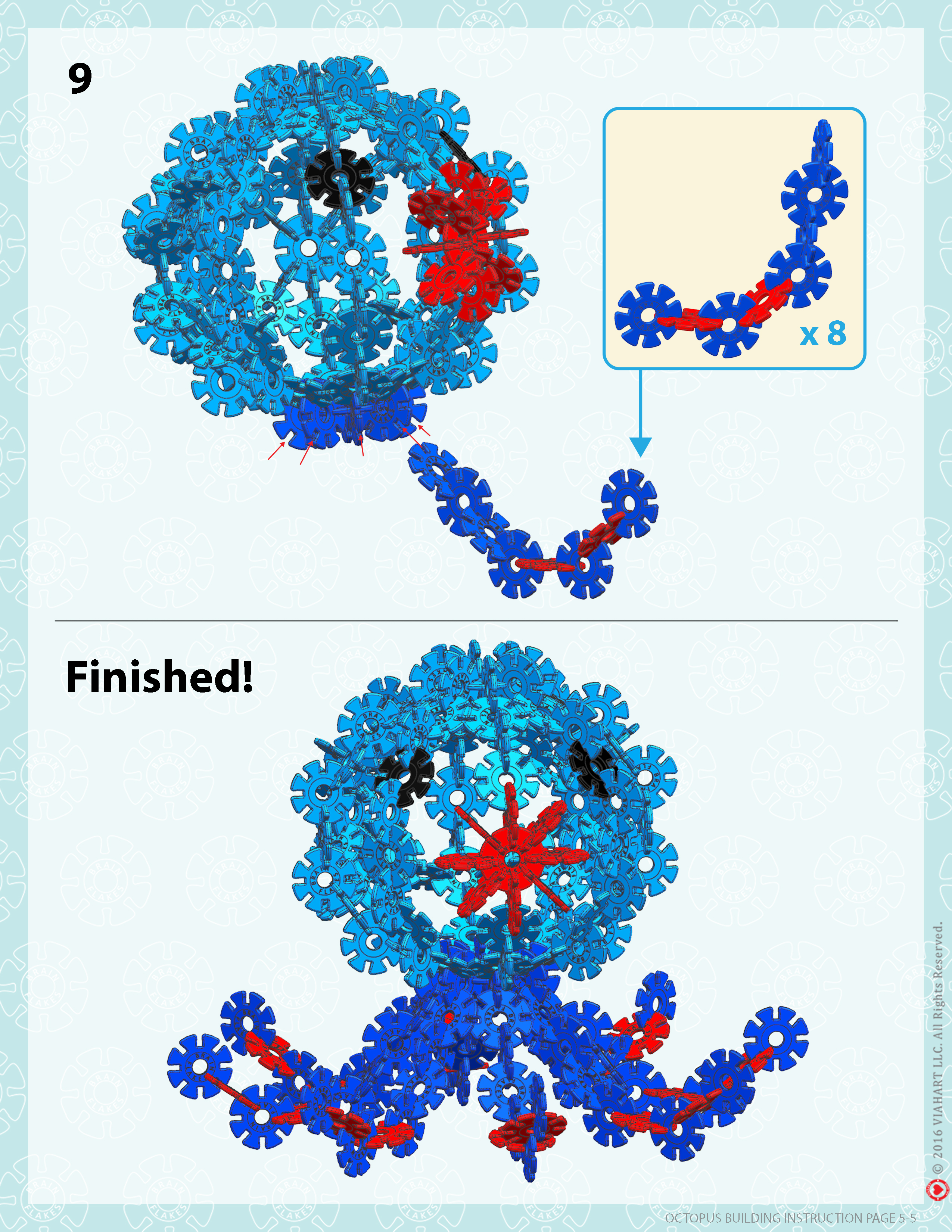 brain flakes octopus