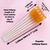 Five bright orange lollipops laying on their side showing thickness of 3/8" to 1/2", lollipop measuring 2" in diameter, and a 7" long white paper stick. total lollipop with stick is 8"long. All on a light pink background.