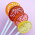 Assorted Fruity Variety Lollipop Mix  with Candied Frosting and Lollipop Holder - 20 Pack