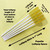 Five bright yellow lollipops laying on their side showing thickness of 3/8" to 1/2", lollipop measuring 2" in diameter, and a 7" long white paper stick. total lollipop with stick is 8"long.