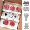 Product descriptive photo with five glossy brightly colored magenta hard candy lollipops in clear bags with twist ties each sitting in a custom cardboard shipping tray inside of a shipping box.