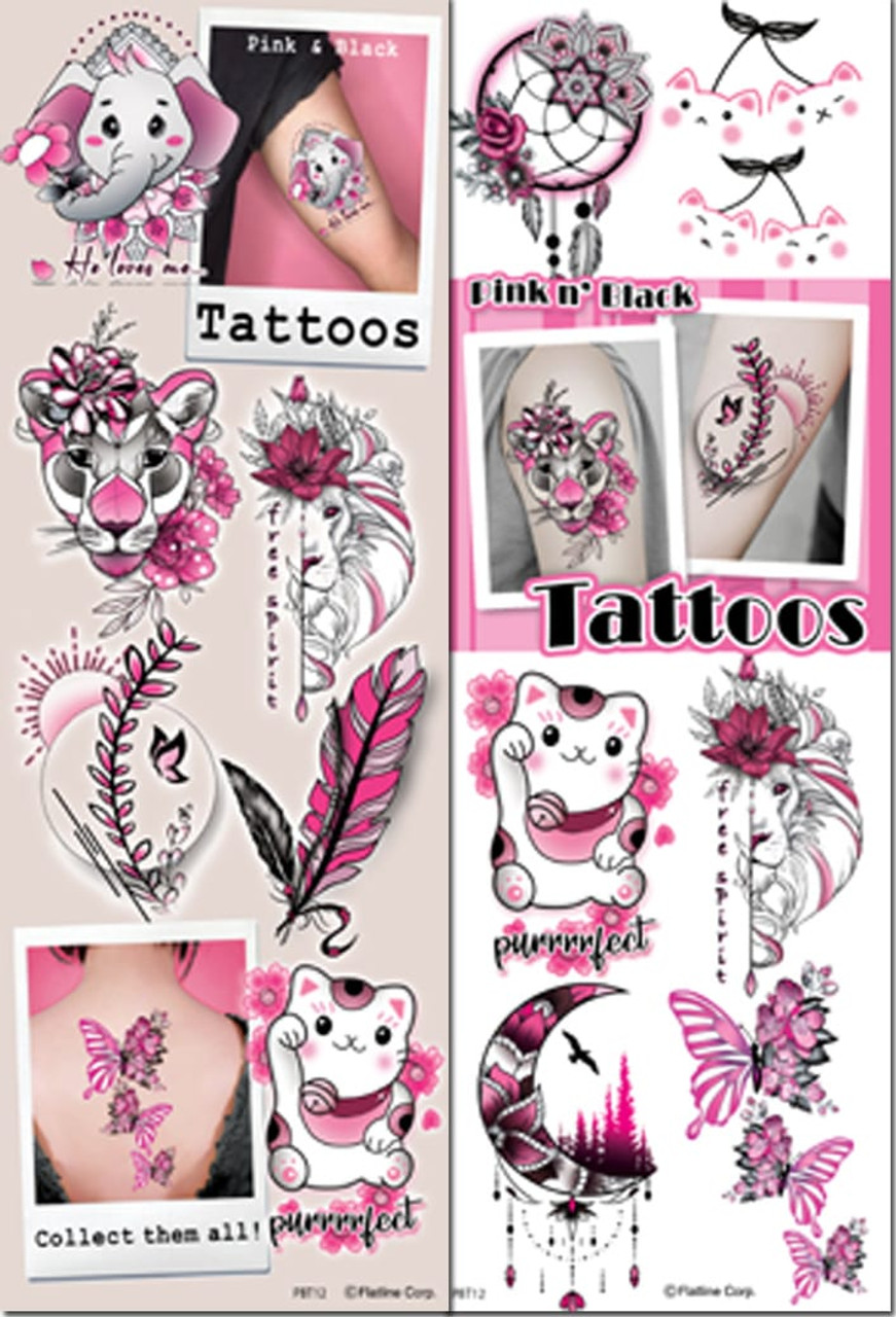 Pink Crane Black Lotus Forearm Tattoo Editorial Image  Image of flowers  branch 55930705