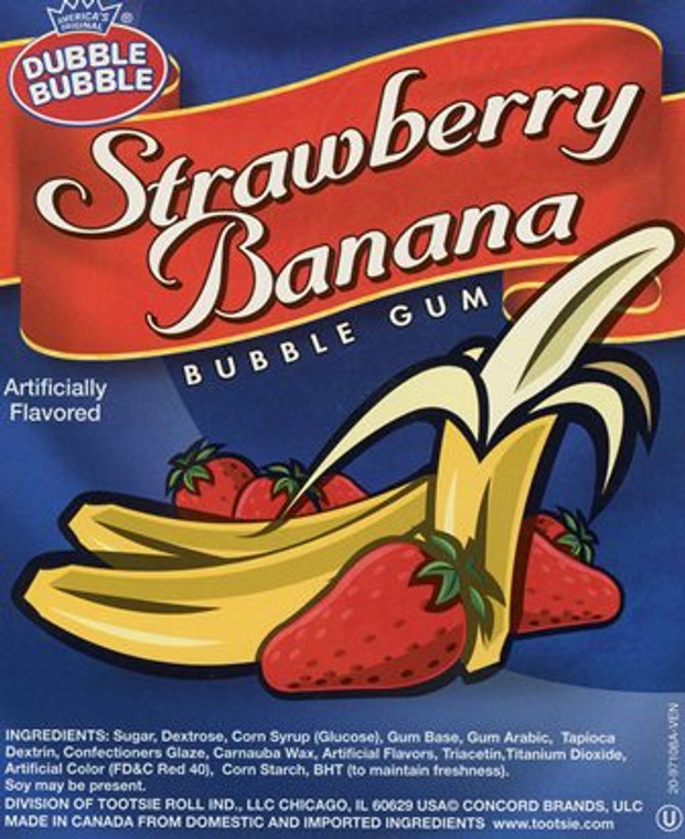 97108 Concord Gum/Candy Strawberry Banana Gourmet Gumballs 850ct.