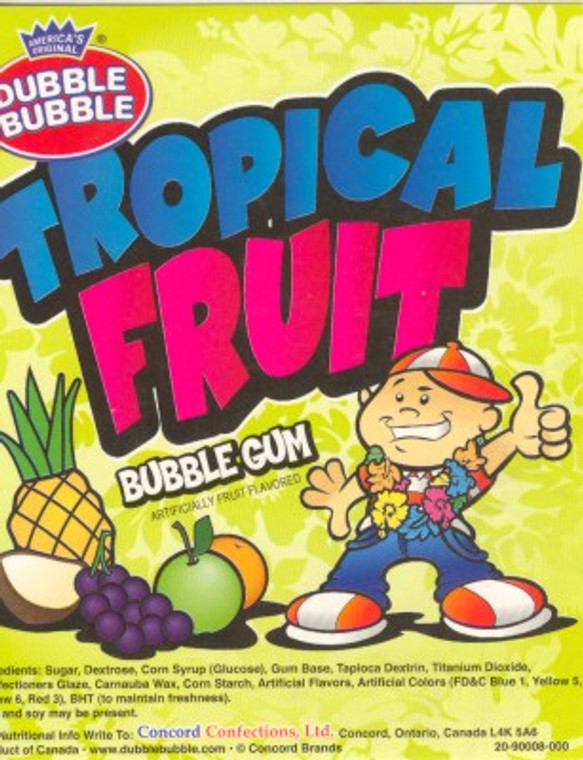 90008 Concord Gum/Candy Tropical Fruit Gumballs 850ct.