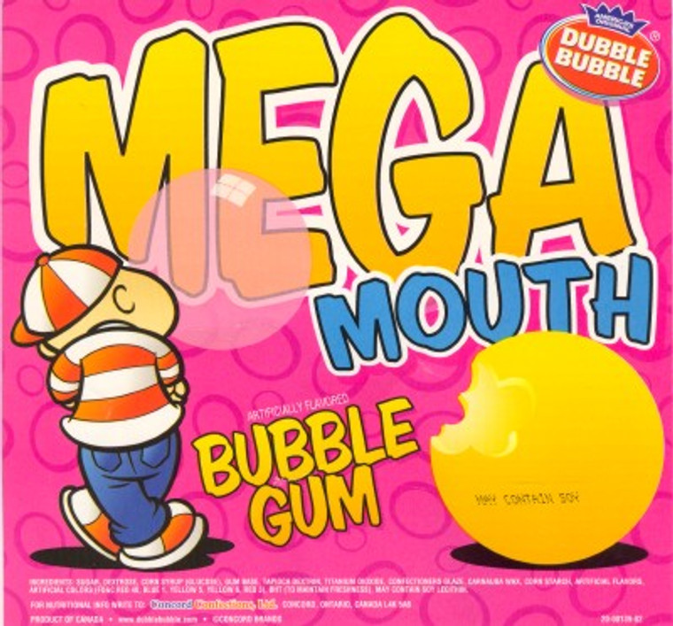 139 Concord Gum/Candy Mega Mouth Unfilled Gum 138ct.
