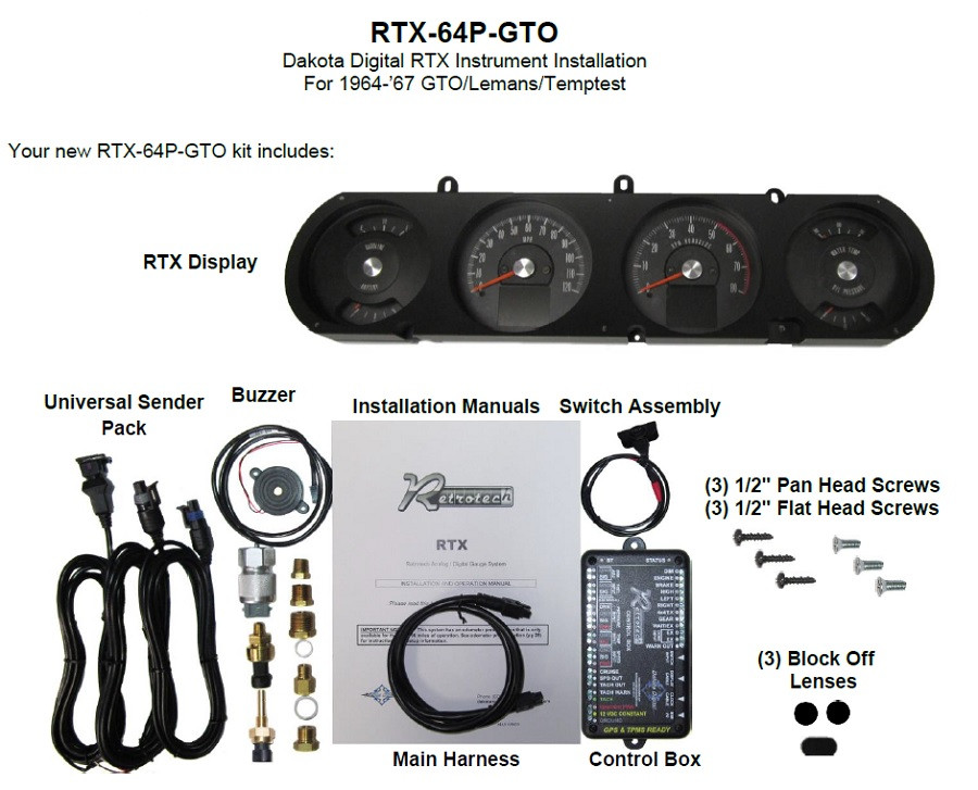 Dakota Digital 1964-67 Pontiac GTO Tempest LeMans Retrotech Gauge