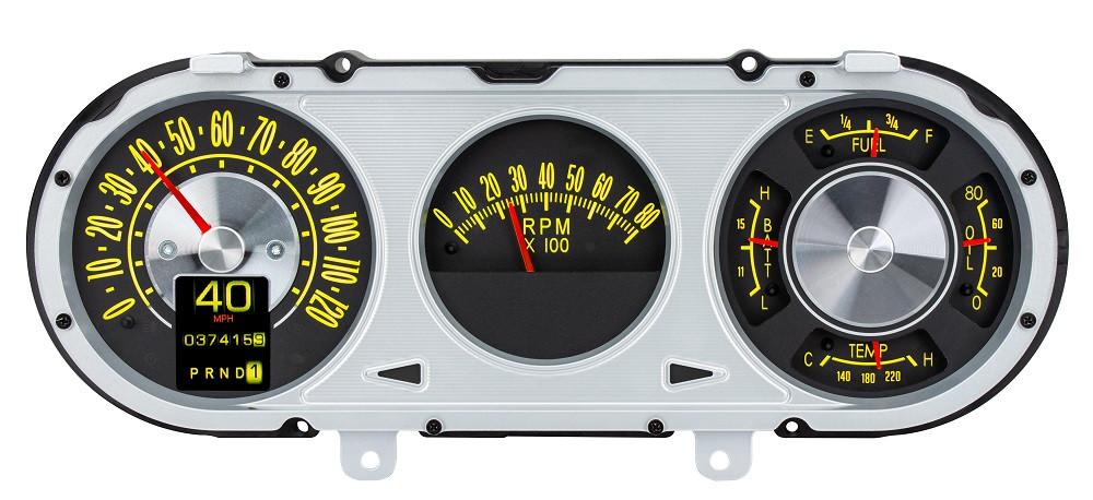 Intellitronix Digital Dash Panel Gauge Cluster For 1963–1965 Chevy Nova – White LEDs