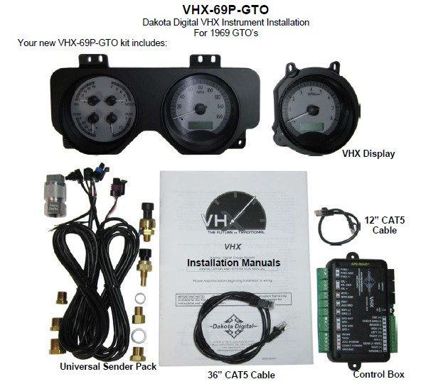 Dakota Digital 69 Pontiac GTO Analog Dash Gauges Instrument System