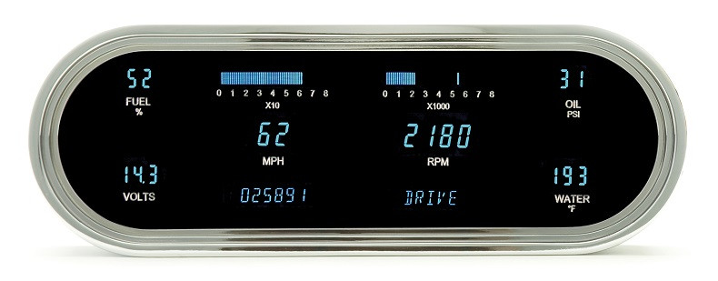 Dakota Digital Dash 6 Gauge Cluster Oval Universal Recessed Bezel