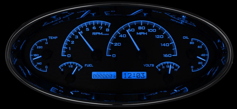Dakota Digital Universal Elliptical Analog Dash Gauges Instrument