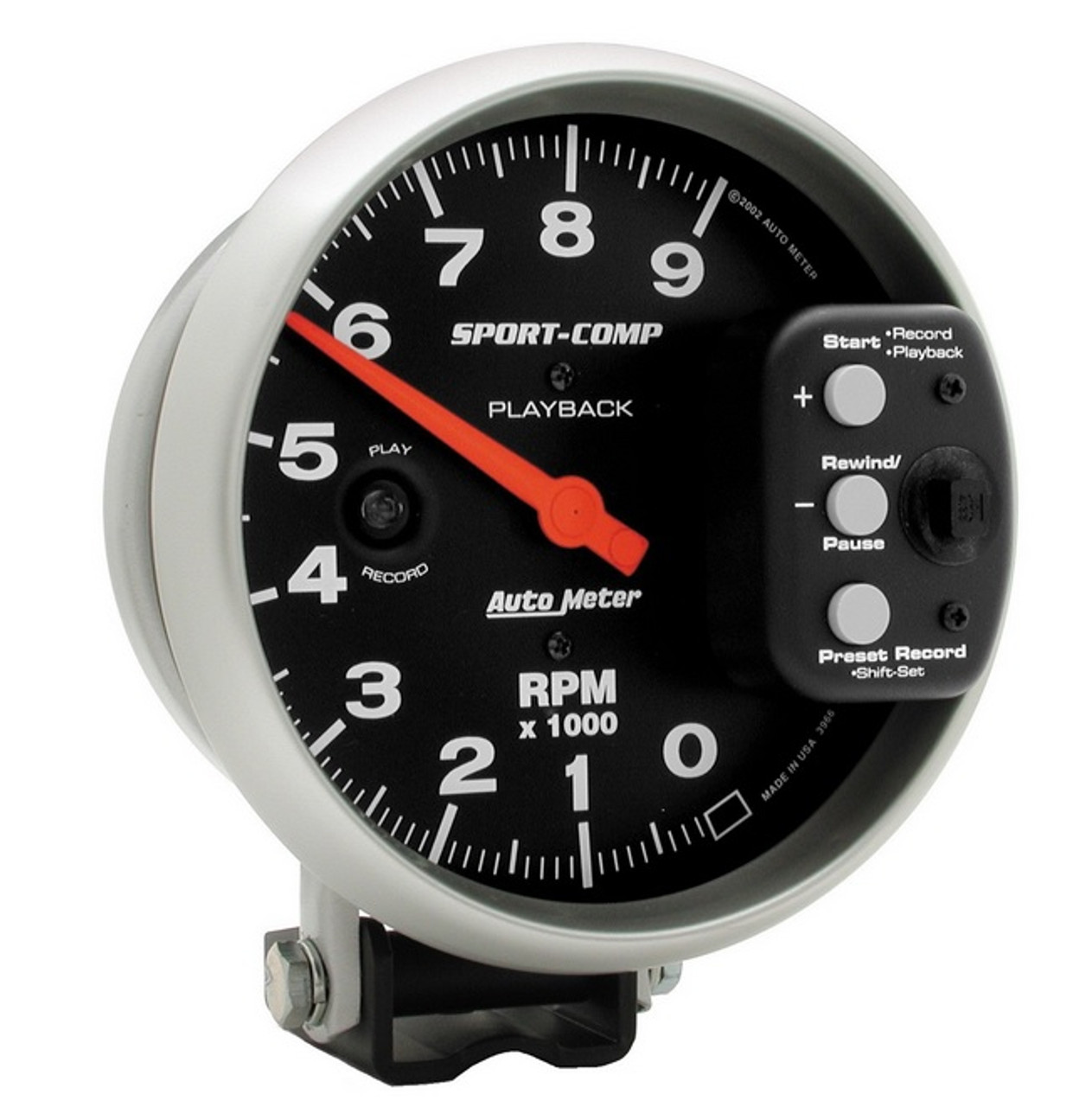 Autometer 3905 Sport-Comp 5 Pedestal Tachometer, 0-8,000 Rpm