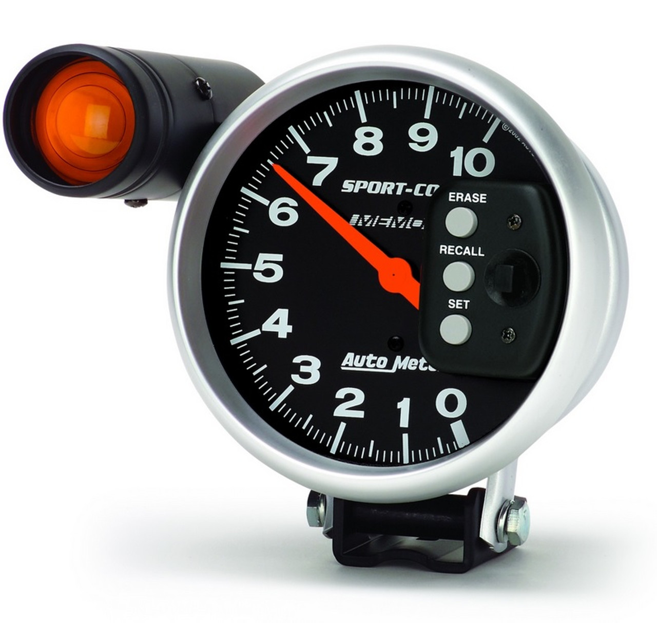 Auto Meter Sport-Comp 5 Pedestal Tachometer Gauge w/ Ext. Shift-Lite &  Memory 0-10,000 RPM - 3906