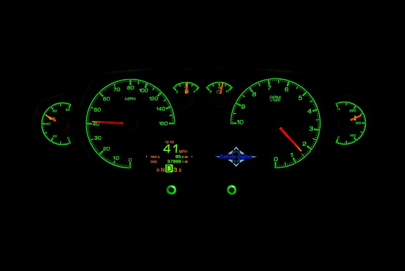 Dakota Digital Universal 6 Gauge Competition Analog Instrument