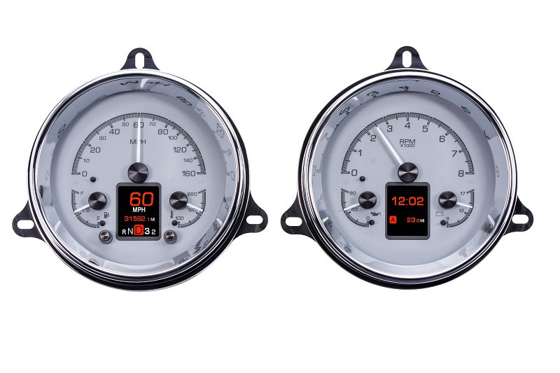 Dakota Digital Ambient Air Temperature Gauge Satin or Chrome Oval Bezel