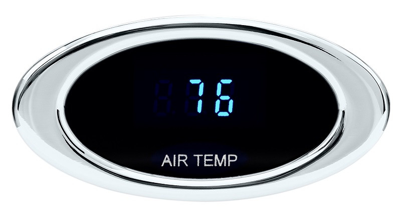 Dakota Digital Ambient Air Temperature Gauge Satin or Chrome Oval Bezel