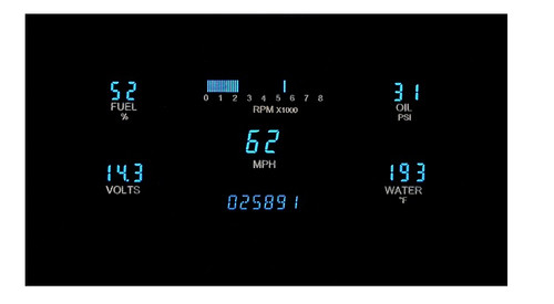 Dakota Digital Dash Universal 6 Gauge Cluster System for 3