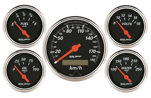 Auto Meter Antique Beige 5 pc Gauge Kit 3-1/8