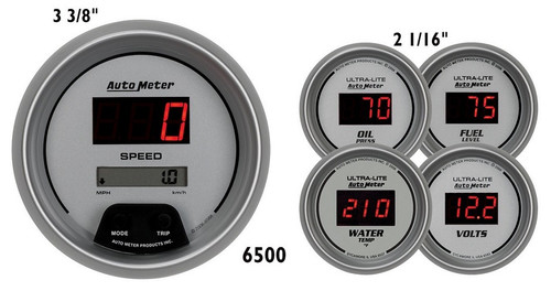 Auto Meter Ultra-Lite Digital 5 pc Gauge Set 6500