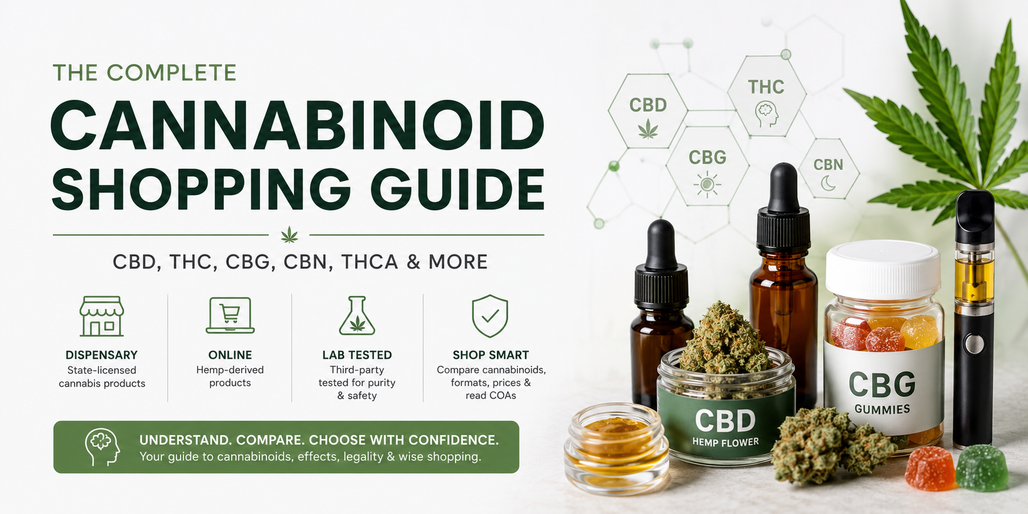 Cannabinoid Shopping Guide: CBD, THC, CBG, CBN, THCA and More